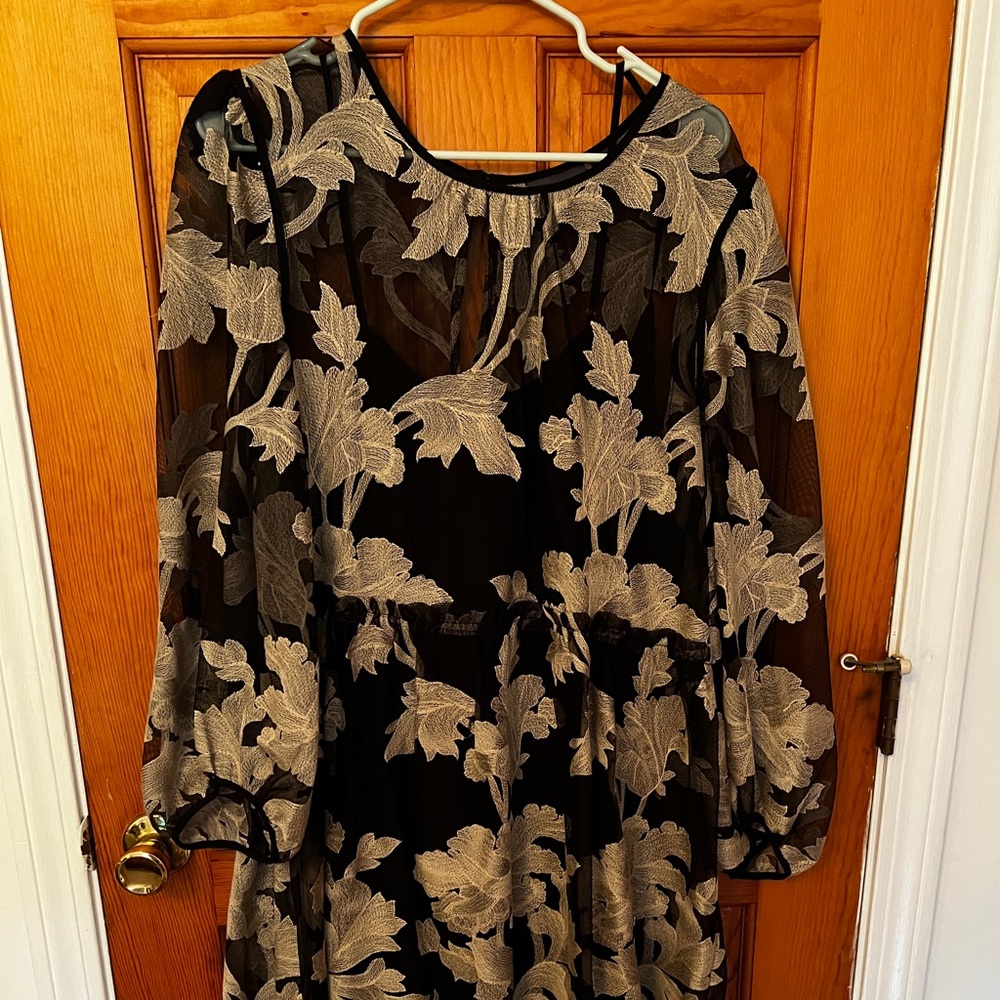 Anthropologie Maeve mini lace dress 3/4 sleeves